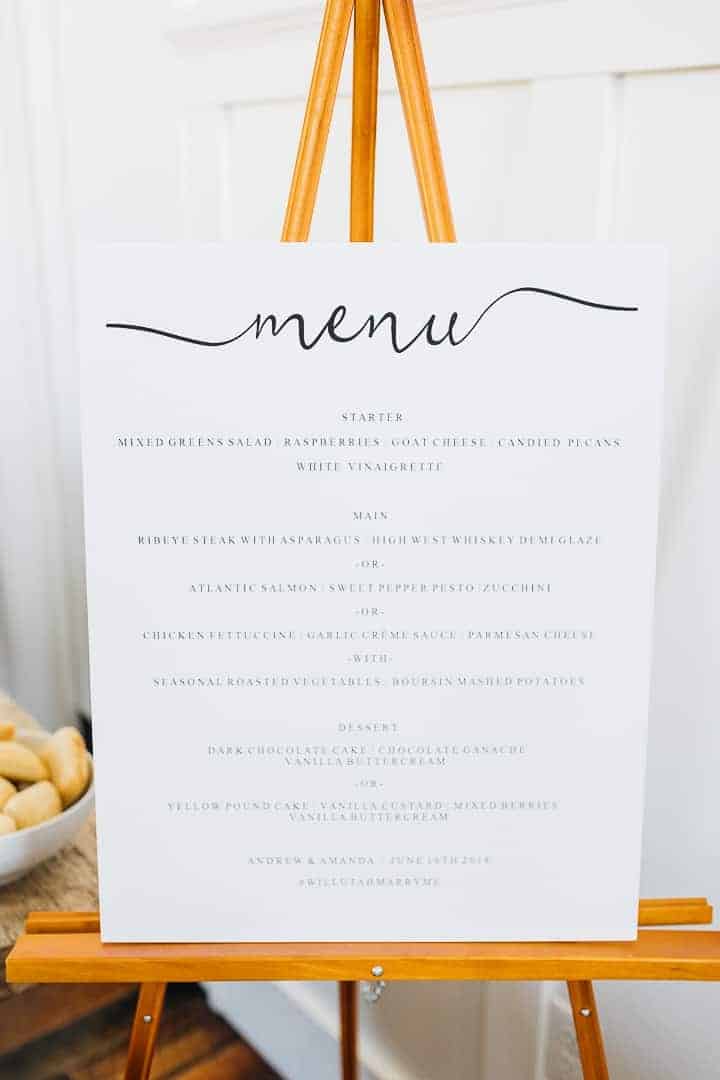 Bright-White-Wedding-Menu-Ideas