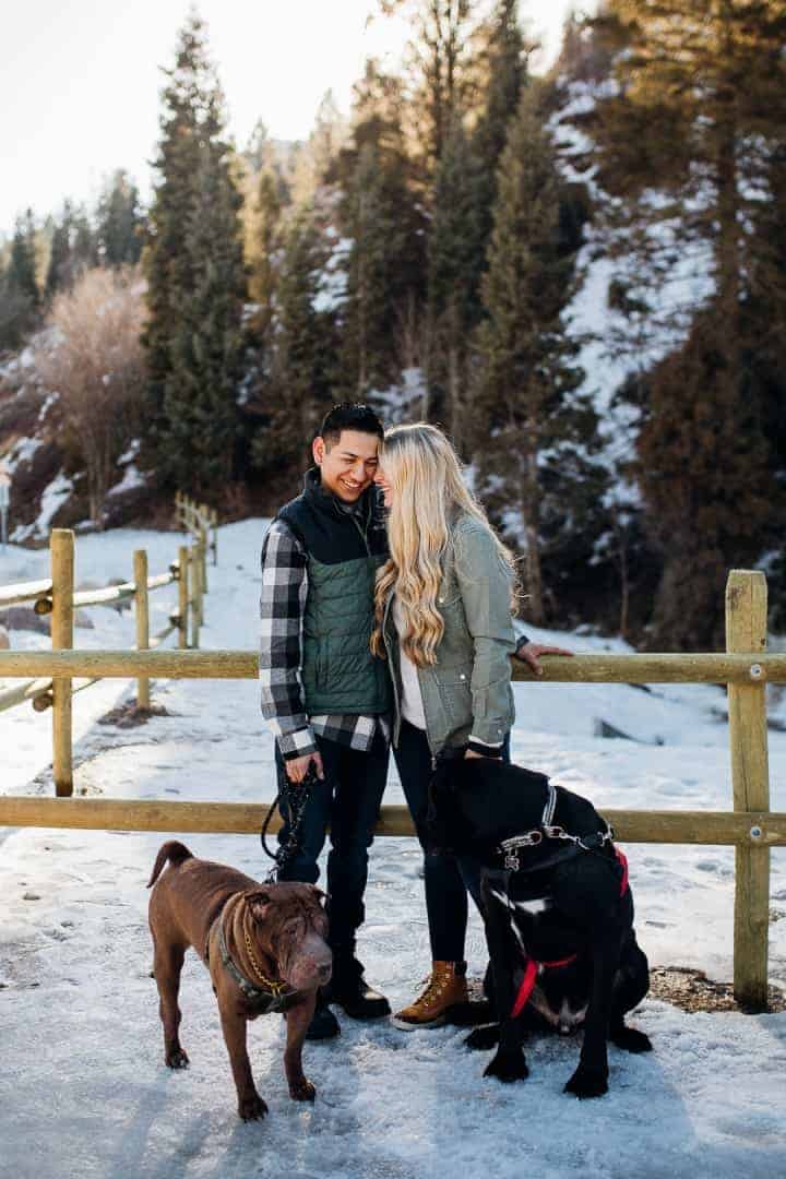 Snowy-Engagement-Session-Sunset
