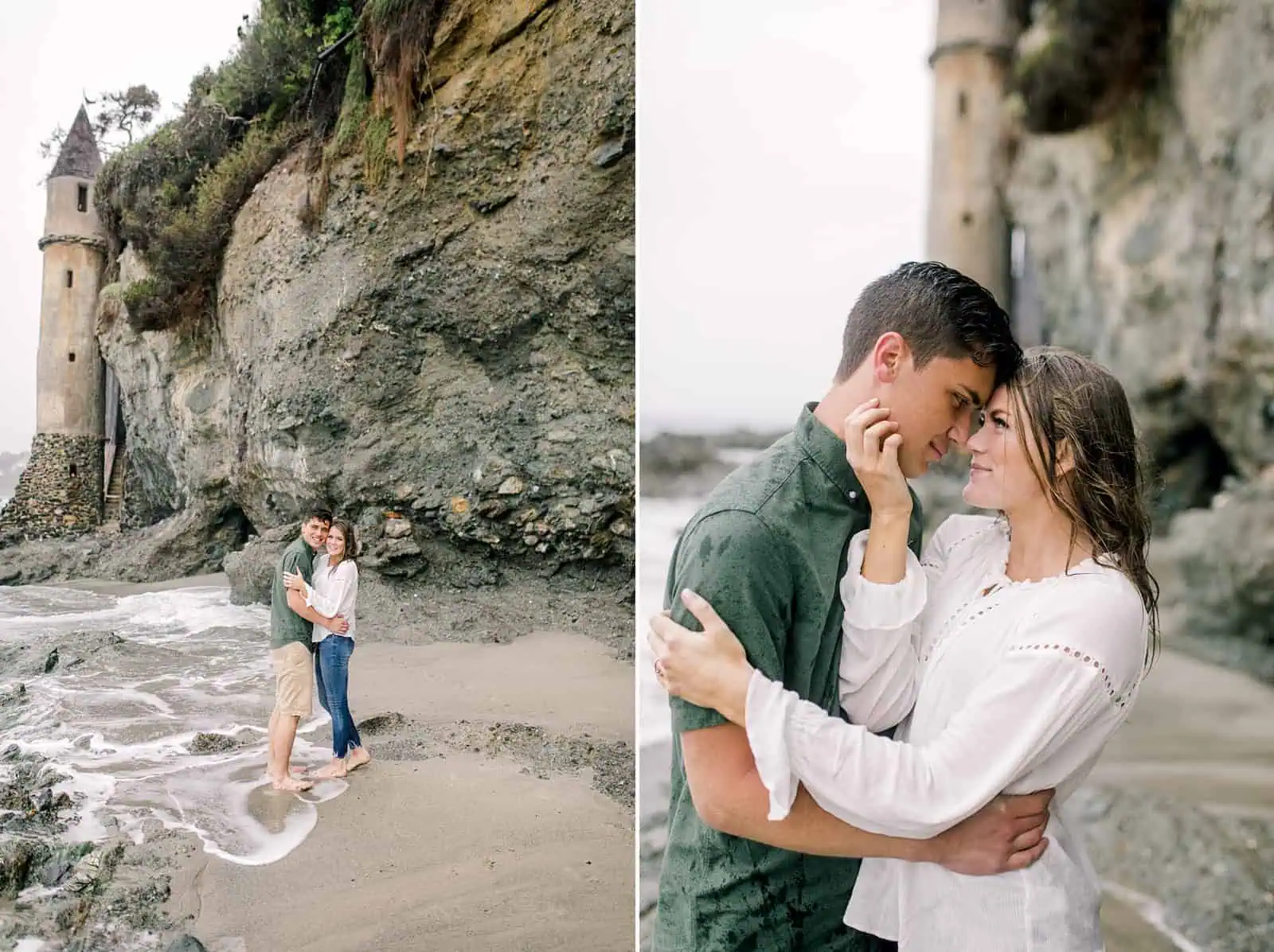 Laguna Beach engagement photos, Victoria Beach Pirate Tower engagement session, beach engagement pictures, destination wedding photographer, travel photographer