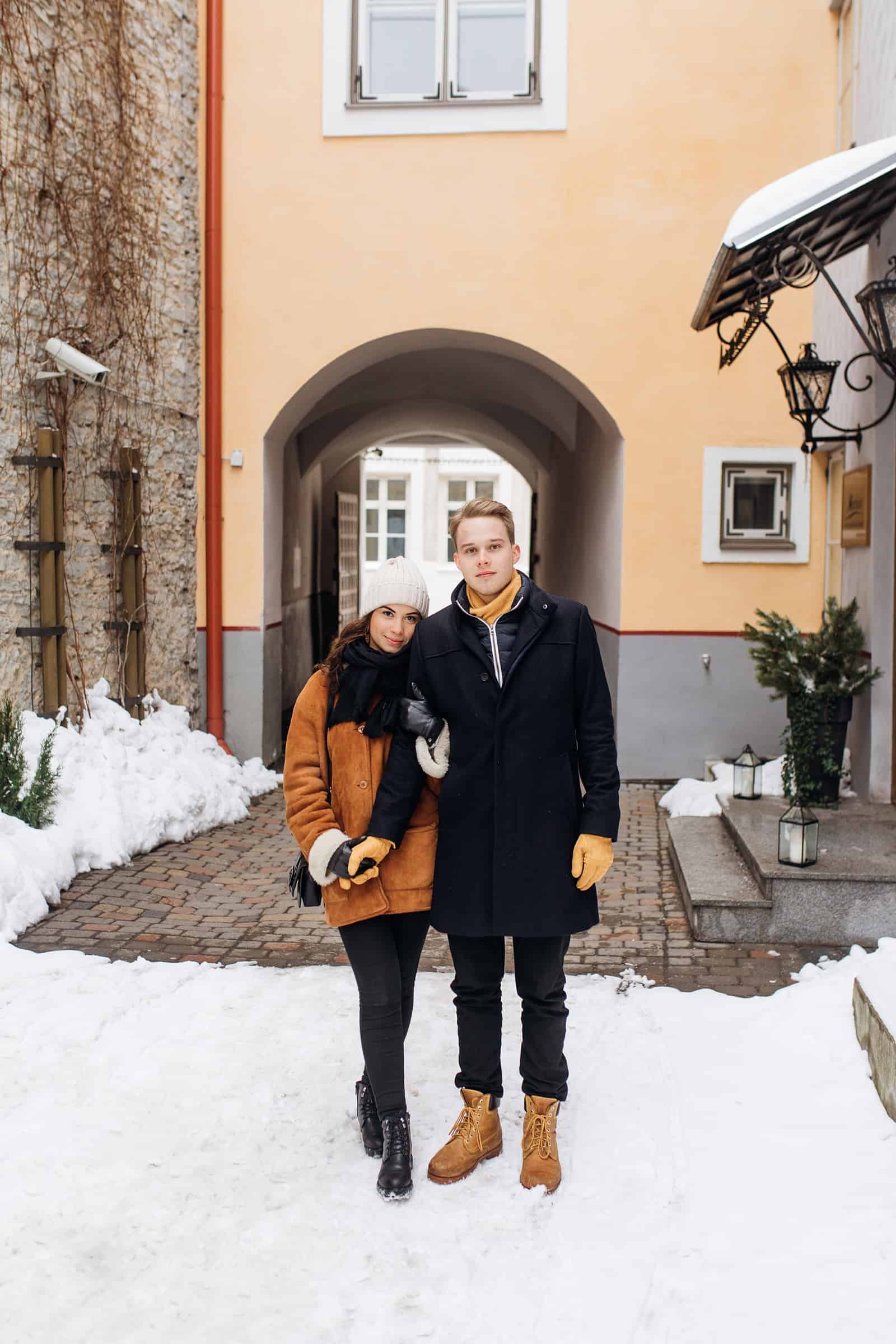 couple estonia engagement pictures, European city, travel photography