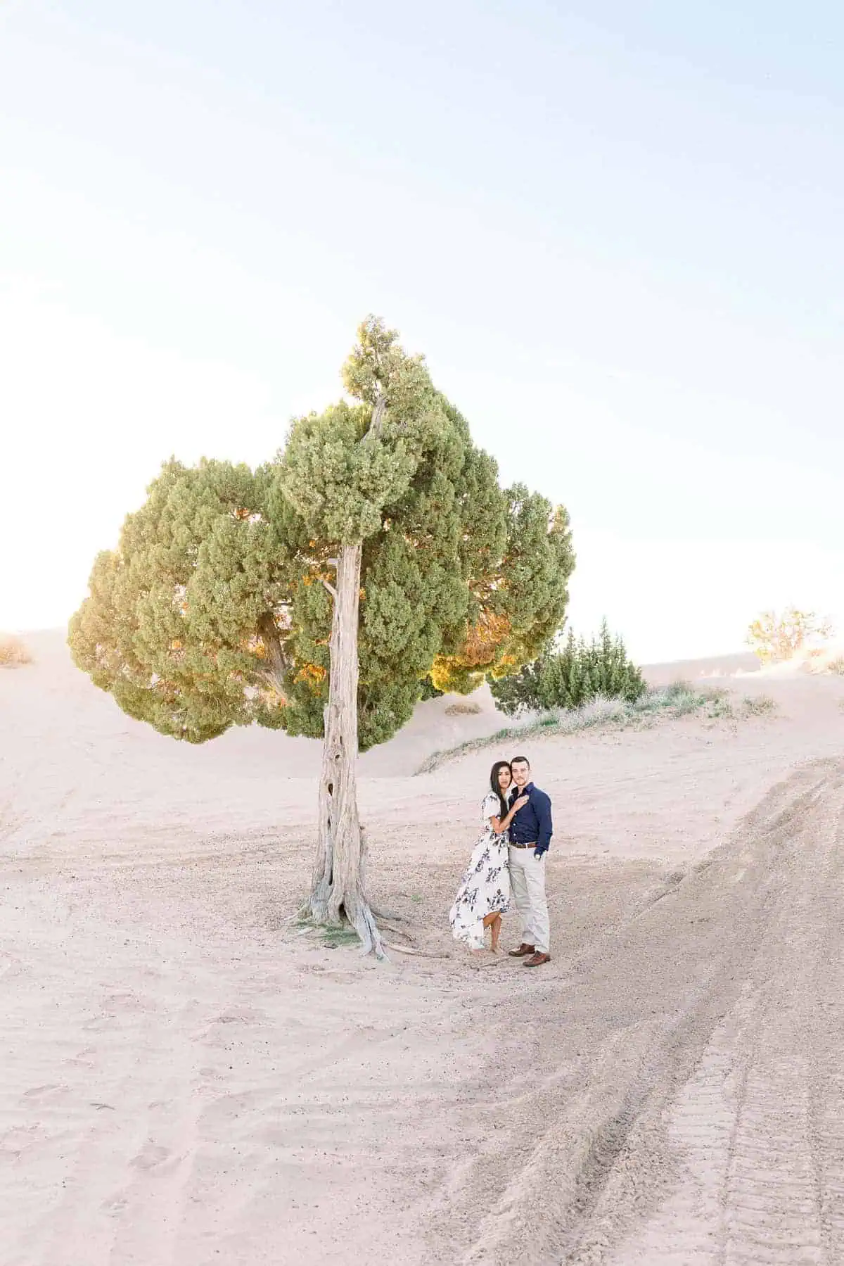 Couples engagement session, desert photos at the Little Sahara sand dunes in Utah, Utah wedding photographer, what to wear for engagement pictures