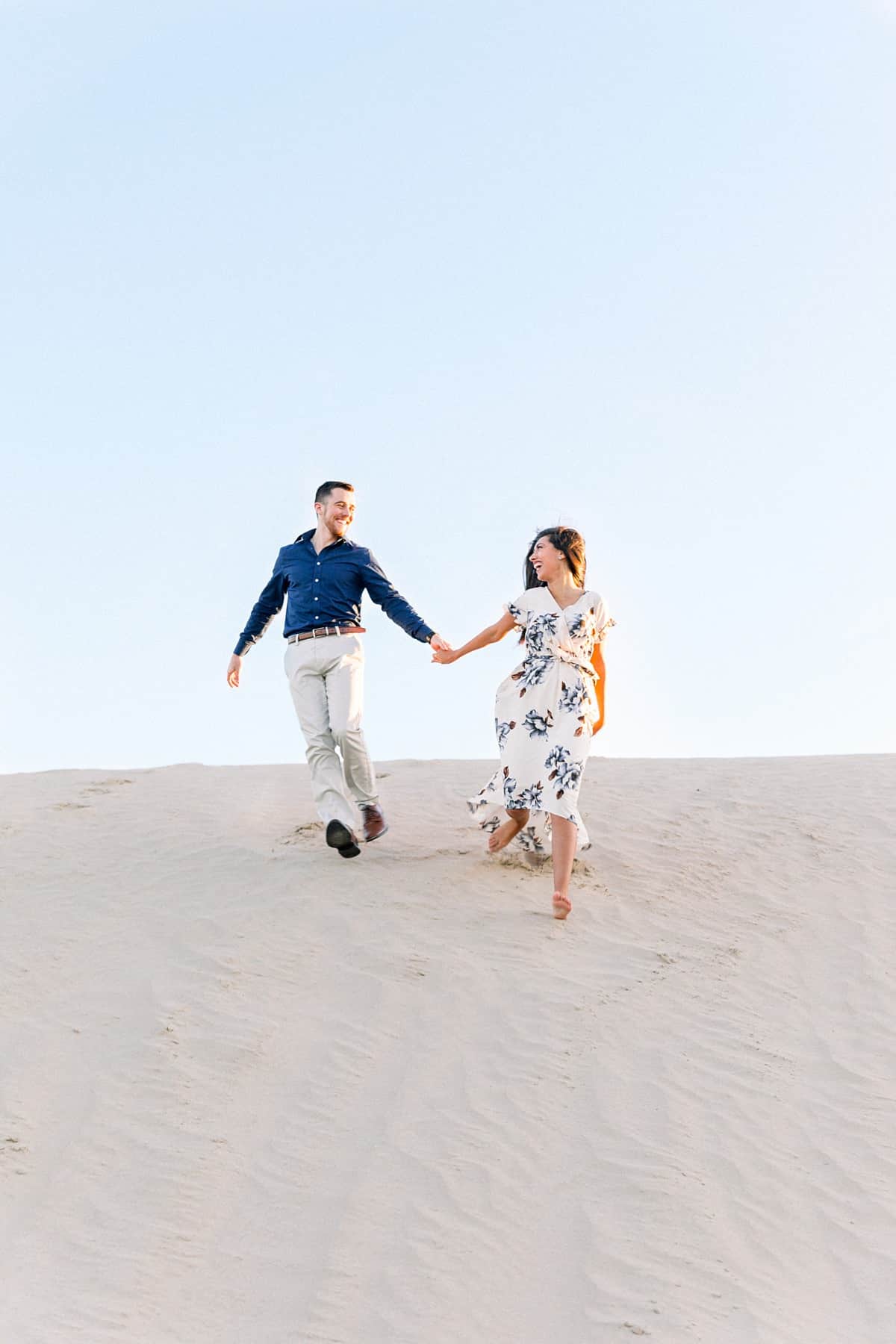 Sand Dunes Desert Engagement Photos, adventure photography