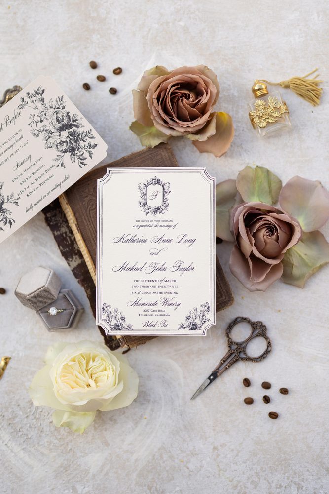 Wedding rings and flowers