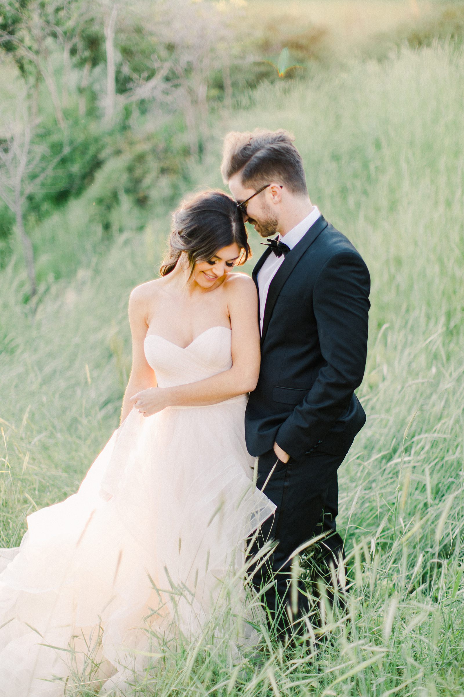 Outdoor Spring Secret Garden Wedding, Provo Utah Film Wedding Photography, bride and groom golden hour sunset light