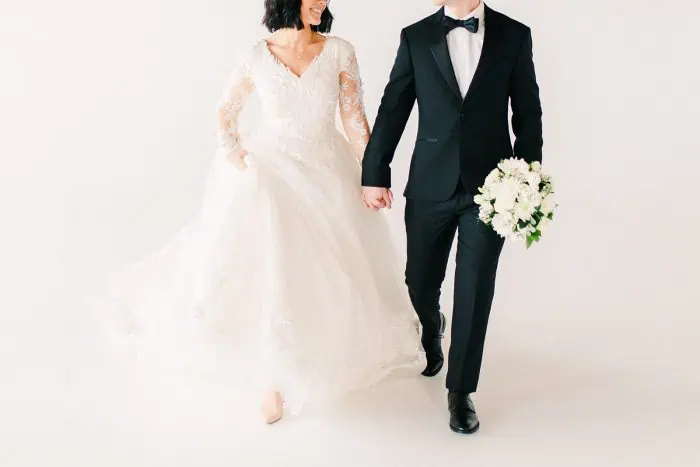 Bright light and beautiful wedding