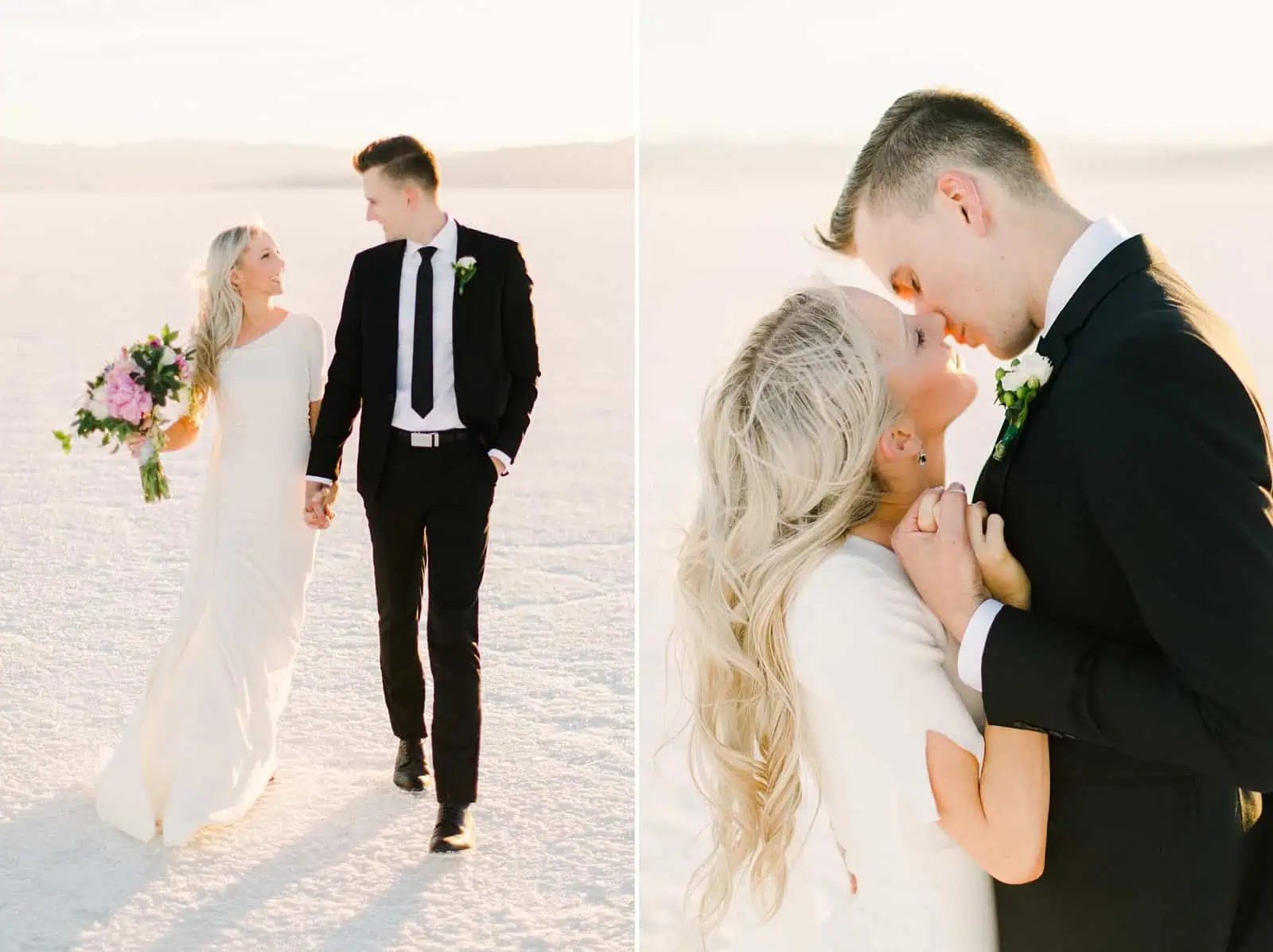 Bonneville Salt Flats Utah Wedding Photography, destination wedding, bride and groom first look