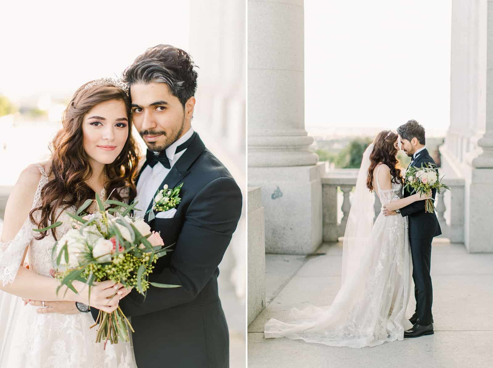 Palestinian Iranian Bride and Groom, Utah Wedding Photography at the Utah State Capitol