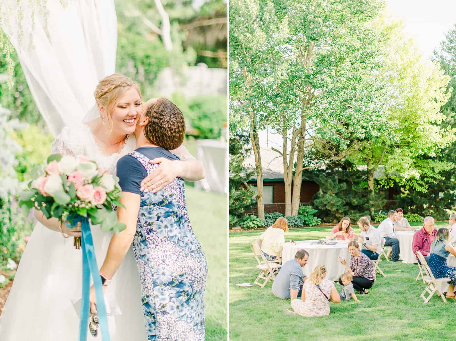 Draper LDS Temple Wedding, Utah wedding photography, summer backyard wedding