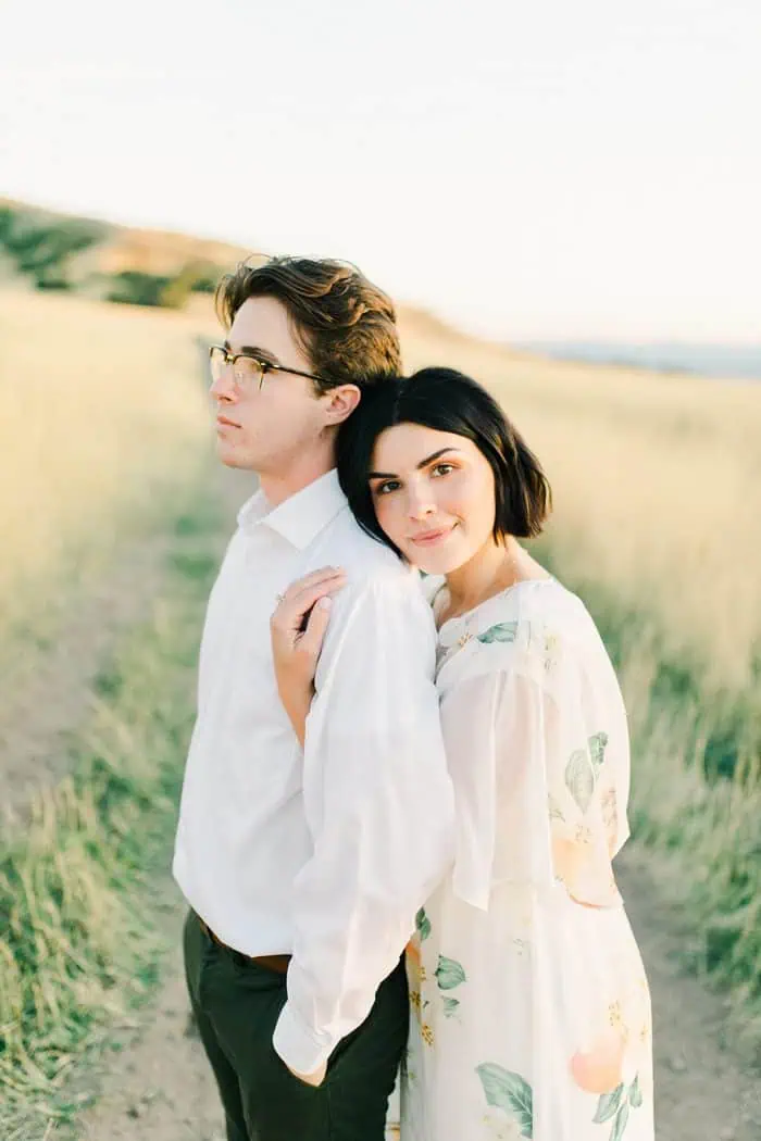 Wedding couple bright and light