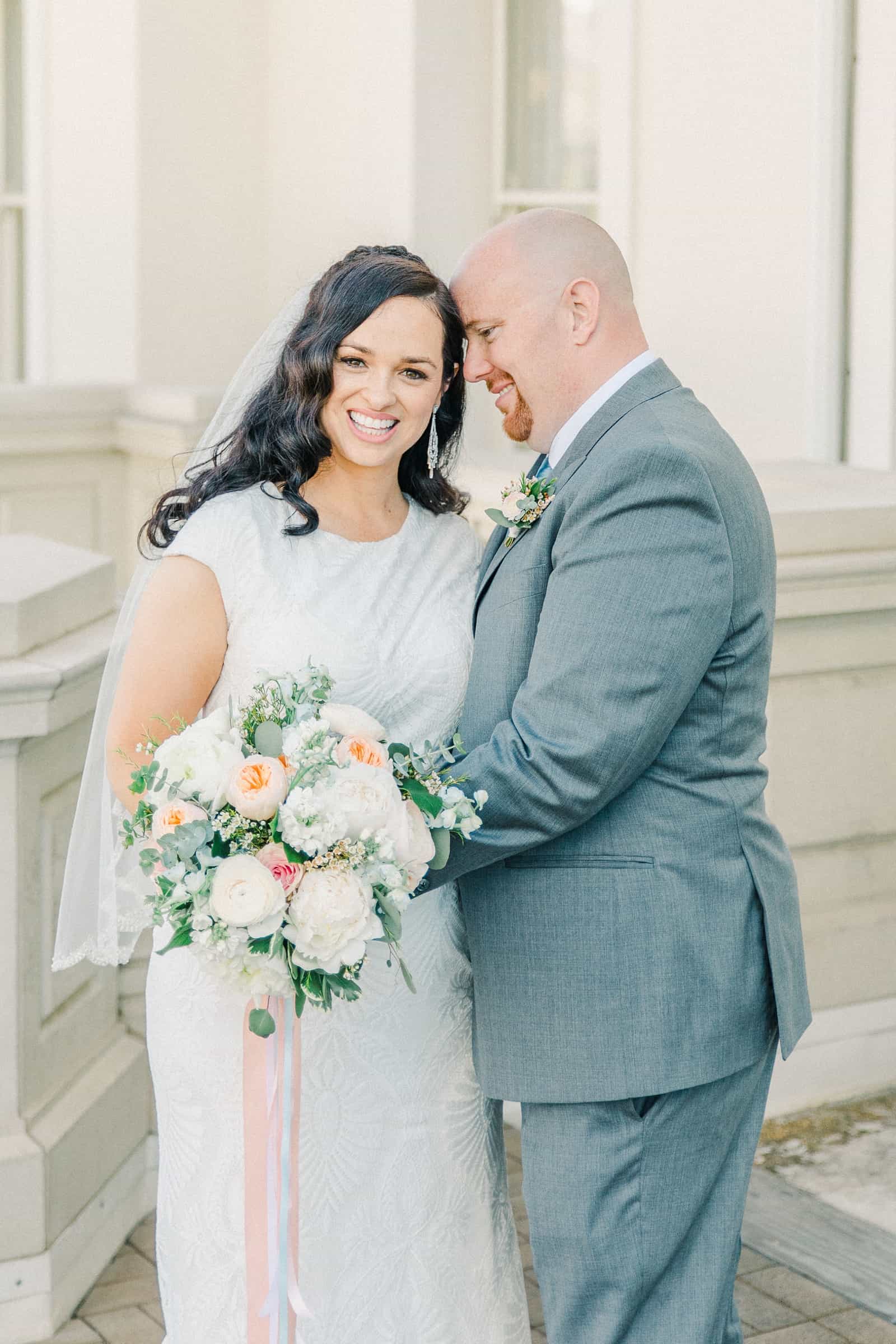 Thomas S. Monson Center Wedding, Salt Lake LDS Temple Wedding, Utah wedding photography. bride and groom