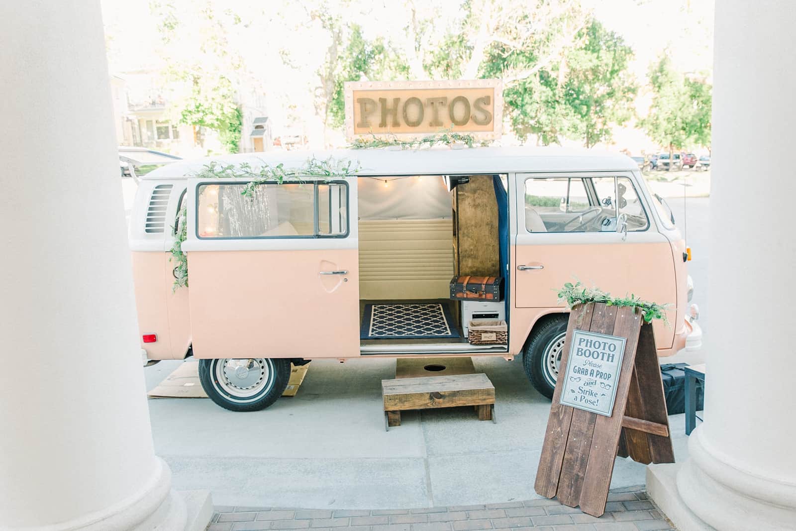 Thomas S. Monson Center Wedding, Salt Lake LDS Temple Wedding, Utah wedding photography, photo booth vintage pink VW bus