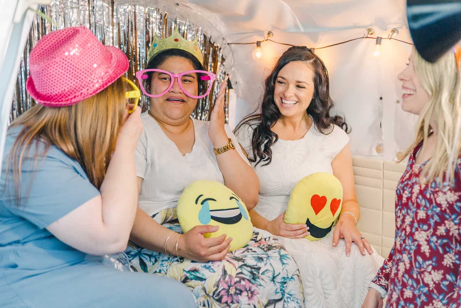 Thomas S. Monson Center Wedding, Salt Lake LDS Temple Wedding, Utah wedding photography, photo booth with props emojis