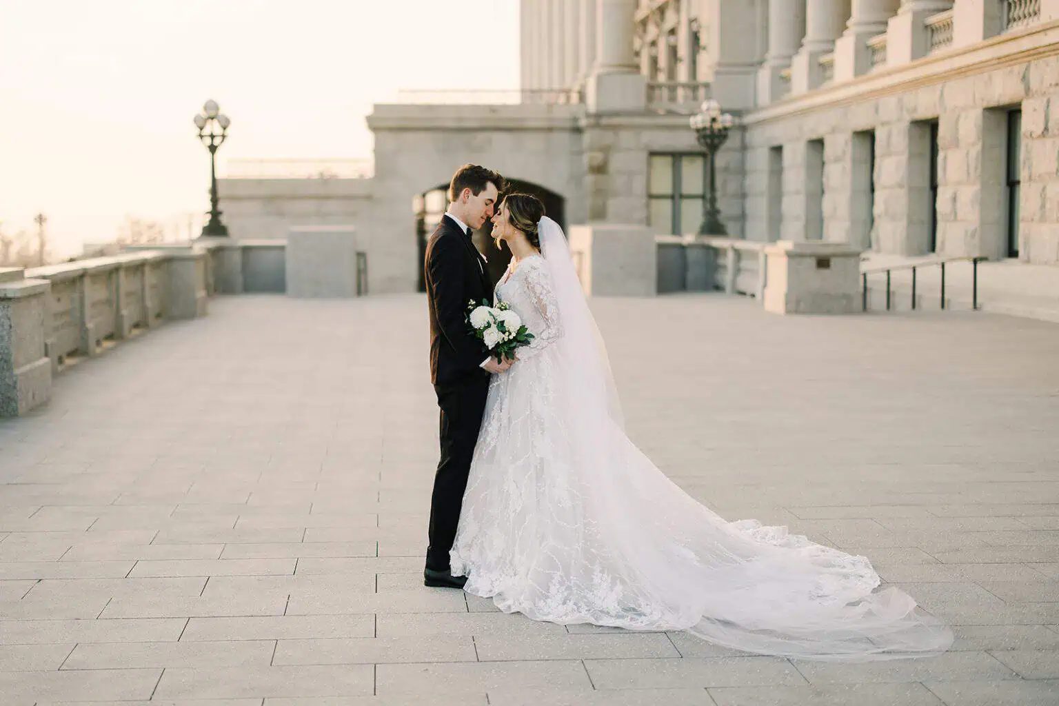 Best Photo Locations Salt Lake City, Utah State Capitol Wedding Portraits, Branson Maxwell Photography
