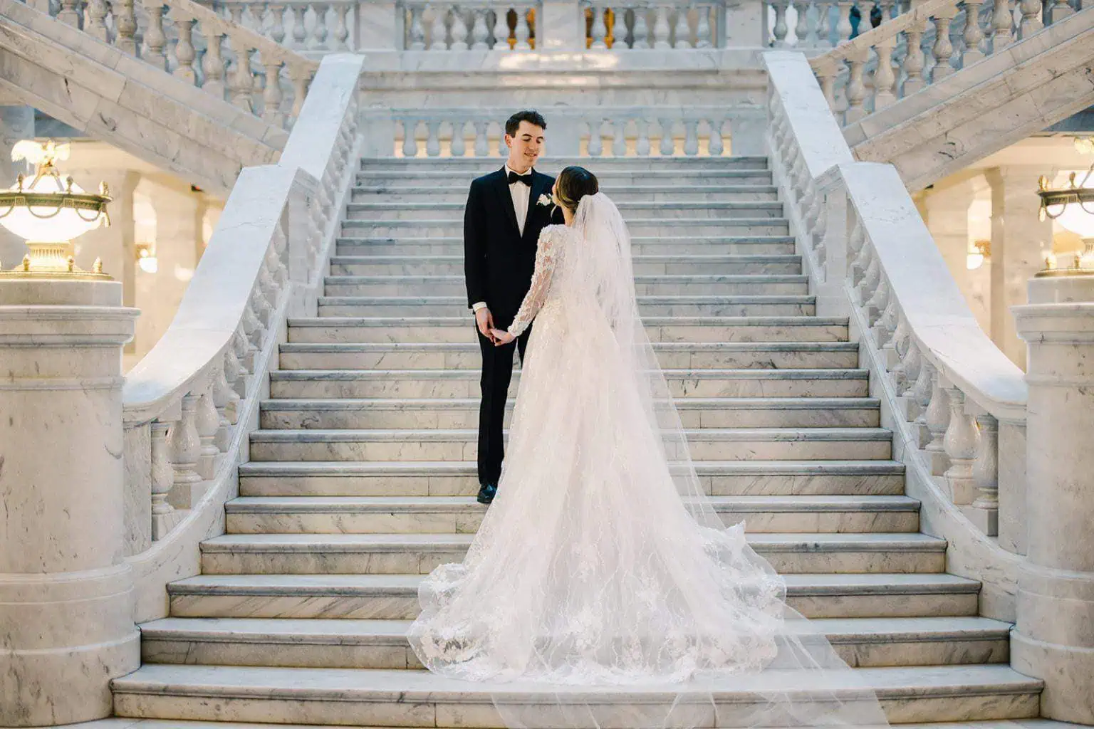 Best Photo Locations Salt Lake City, Utah State Capitol Wedding Portraits, Branson Maxwell Photography