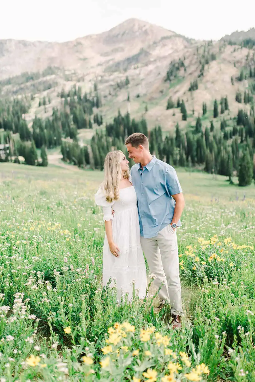 Albion Basin Engagement Photos, Albion Basin Photos, Flower Fields in Utah to Take Pictures, Branson Maxwell Photography