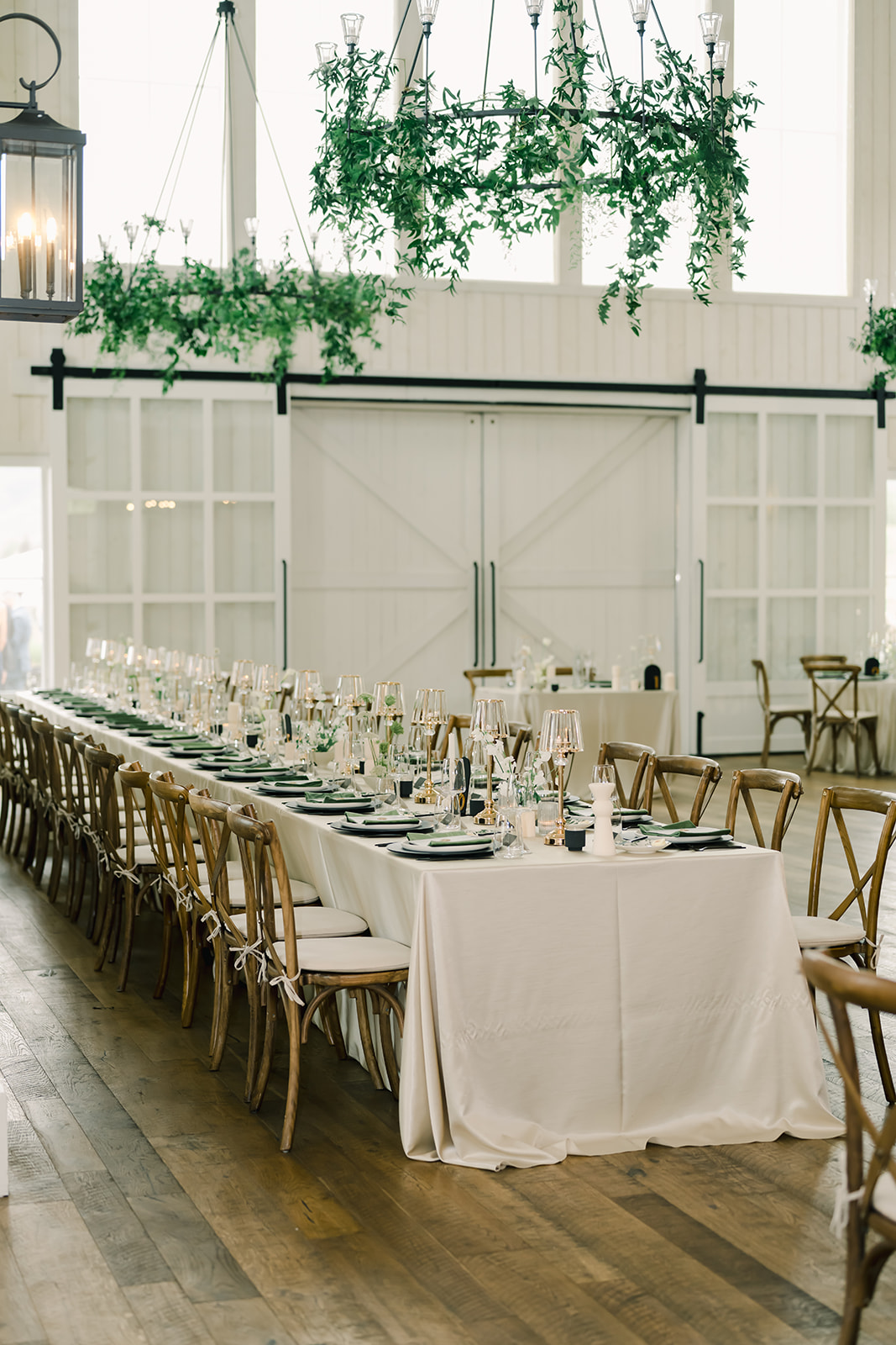 River Bottoms Ranch Wedding Reception in Grambel Barn