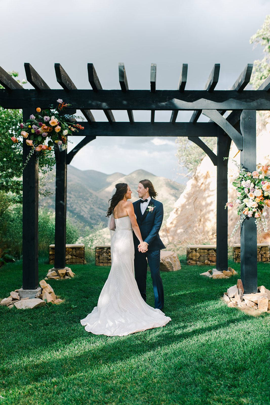 Bride and Groom at Louland Falls Wedding Captured by Branson Maxwell Photography