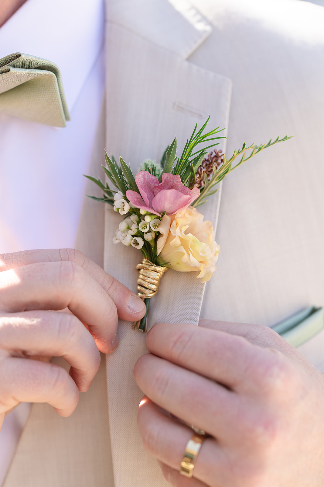 Boutonniere for Groom for Salt Lake City Wedding