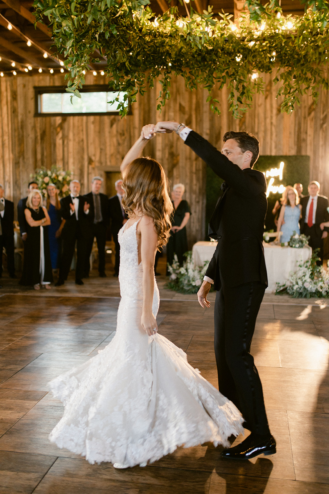 Dance Floor at Blue Sky Ranch Indoor Wedding