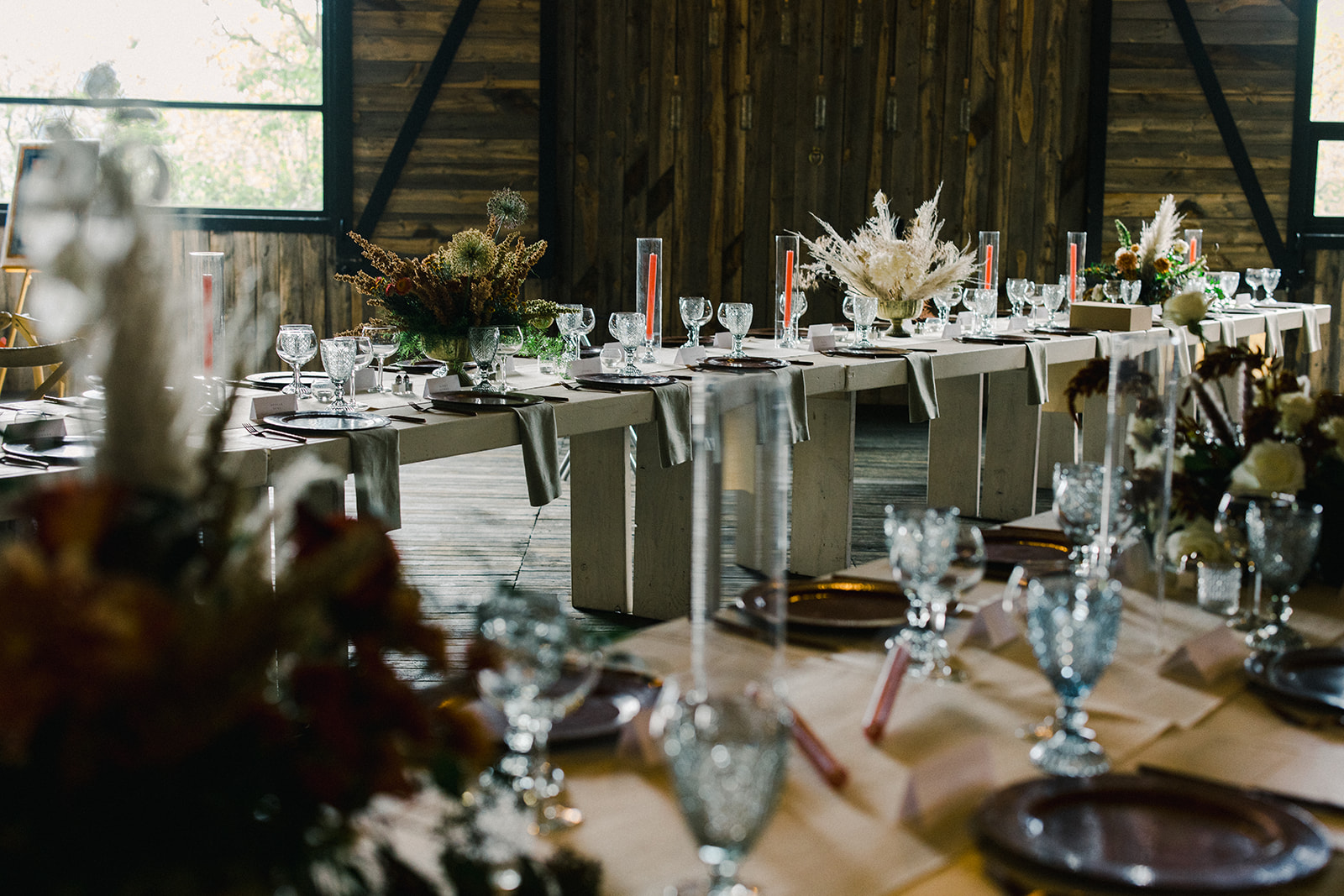 Family Style Seating for Reception at The Arena at The Lodge at Blue Sky