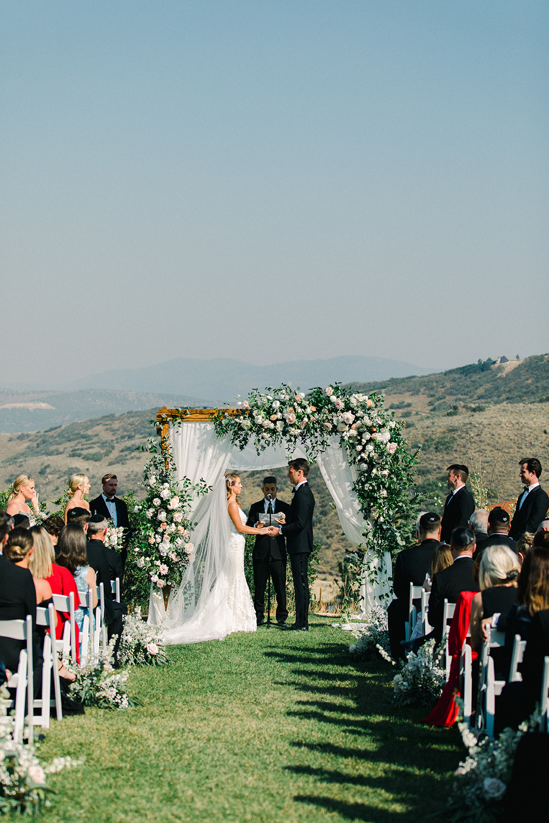 Outdoor Wedding Ceremony Overlooking Wasatch Mountains Utah